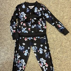 Adidas floral track suit (toddler girls 5t)